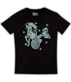 знаки зодиака - козерог на черной